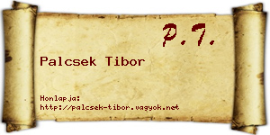 Palcsek Tibor névjegykártya